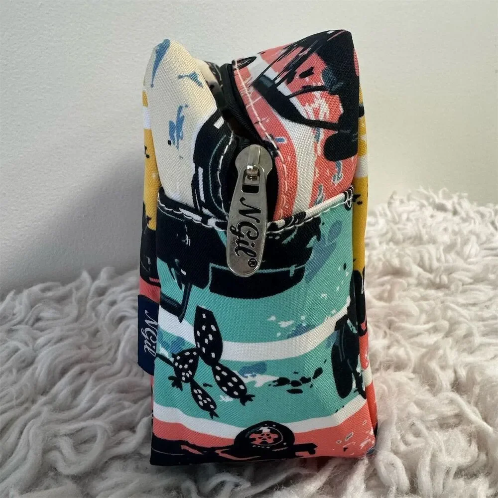 NGil‎ Multicolor Jeep Print Cosmetic Bag Clutch Travel Adventure Theme